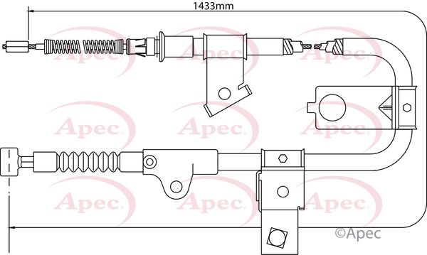 Apec CAB1308 Cable Pull, parking brake - 1