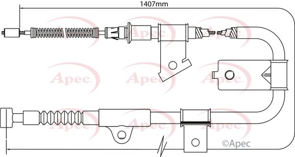 Apec CAB1309 Cable Pull, parking brake - 1