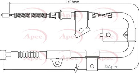 Apec CAB1309 Cable Pull, parking brake - 1