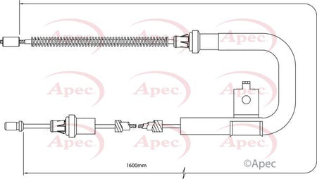 Apec CAB1310 Cable Pull, parking brake - 1