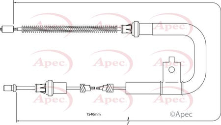 Apec CAB1311 Cable Pull, parking brake - 1