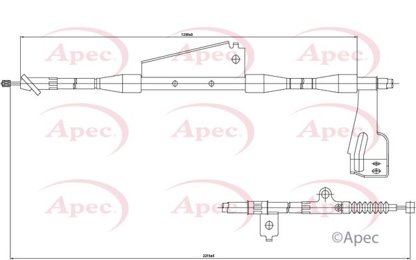 Apec CAB1312 Cable Pull, parking brake - 1