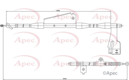 Apec CAB1312 Cable Pull, parking brake - 1