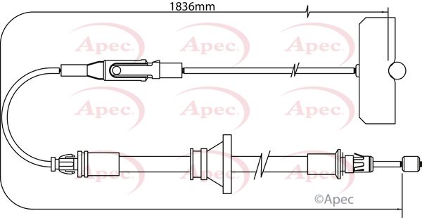 Apec CAB1313 Cable Pull, parking brake - 1