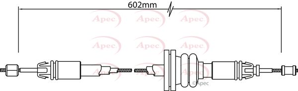 Apec CAB1314 Cable Pull, parking brake - 1