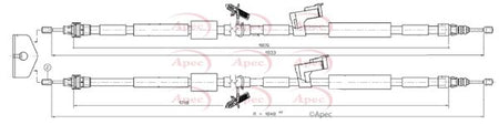 Apec CAB1315 Cable Pull, parking brake - 1