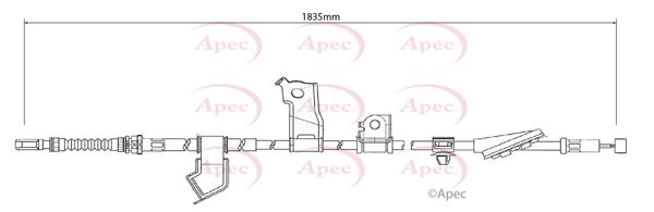 Apec CAB1317 Cable Pull, parking brake - 1