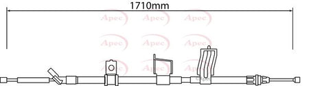Apec CAB1318 Cable Pull, parking brake - 1