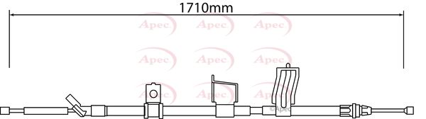 Apec CAB1318 Cable Pull, parking brake - 1