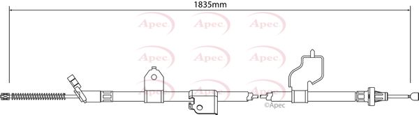 Apec CAB1319 Cable Pull, parking brake - 1
