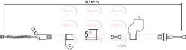 Apec CAB1320 Cable Pull, parking brake - 1