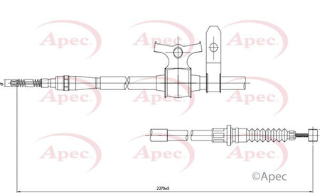 Apec CAB1321 Cable Pull, parking brake - 1