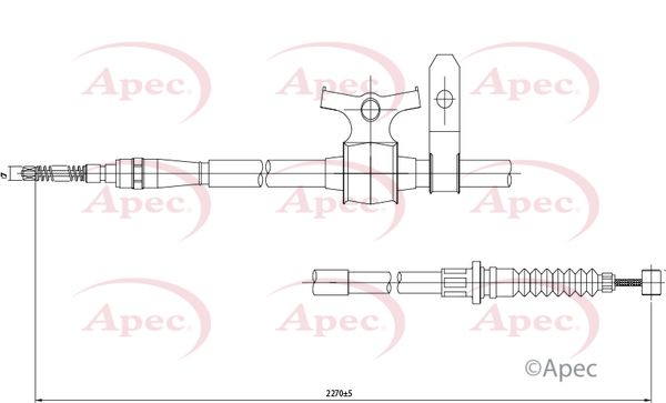 Apec CAB1321 Cable Pull, parking brake - 1