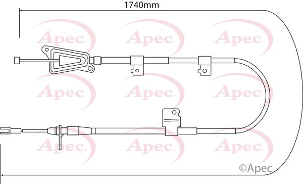 Apec CAB1322 Cable Pull, parking brake - 1