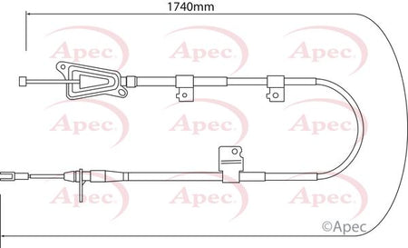 Apec CAB1322 Cable Pull, parking brake - 1