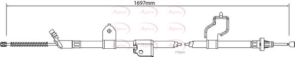 Apec CAB1323 Cable Pull, parking brake - 1