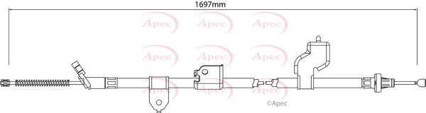 Apec CAB1325 Cable Pull, parking brake - 1