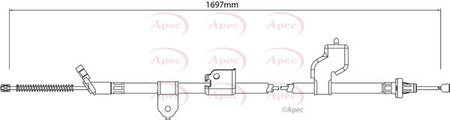 Apec CAB1325 Cable Pull, parking brake - 1