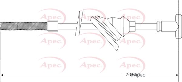 Apec CAB1326 Cable Pull, parking brake - 1