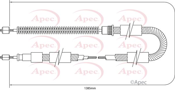 Apec CAB1327 Cable Pull, parking brake - 1