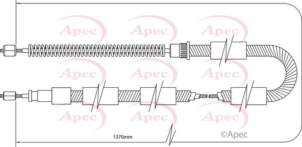 Apec CAB1328 Cable Pull, parking brake - 1