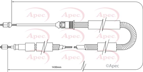 Apec CAB1329 Cable Pull, parking brake - 1