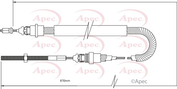 Apec CAB1330 Cable Pull, parking brake - 1