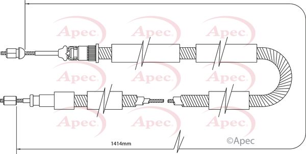 Apec CAB1331 Cable Pull, parking brake - 1