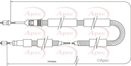 Apec CAB1331 Cable Pull, parking brake - 1