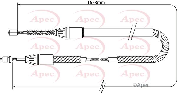 Apec CAB1332 Cable Pull, parking brake - 1