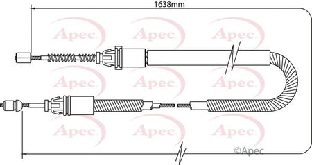 Apec CAB1332 Cable Pull, parking brake - 1