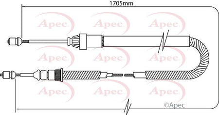 Apec CAB1333 Cable Pull, parking brake - 1