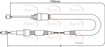 Apec CAB1335 Cable Pull, parking brake - 1