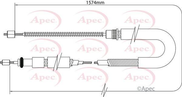 Apec CAB1336 Cable Pull, parking brake - 1
