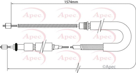 Apec CAB1336 Cable Pull, parking brake - 1
