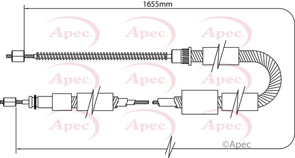 Apec CAB1337 Cable Pull, parking brake - 1