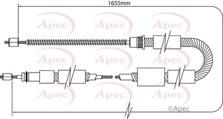Apec CAB1337 Cable Pull, parking brake - 1