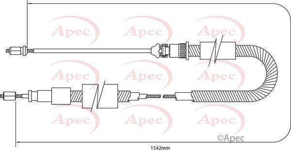 Apec CAB1339 Cable Pull, parking brake - 1