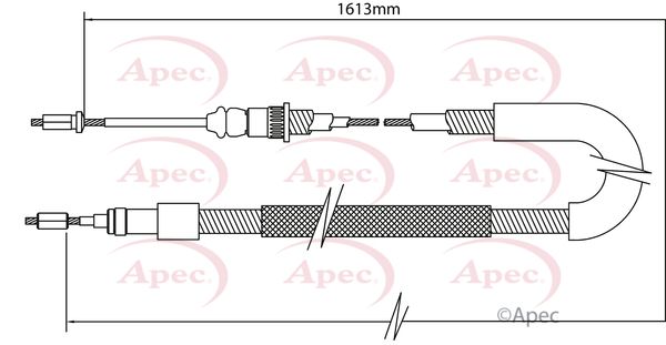 Apec CAB1340 Cable Pull, parking brake - 1
