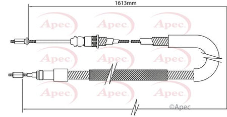 Apec CAB1340 Cable Pull, parking brake - 1