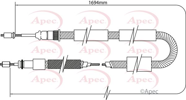 Apec CAB1341 Cable Pull, parking brake - 1