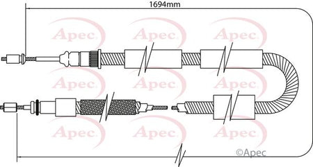 Apec CAB1341 Cable Pull, parking brake - 1