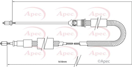 Apec CAB1342 Cable Pull, parking brake - 1