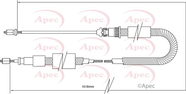 Apec CAB1342 Cable Pull, parking brake - 1