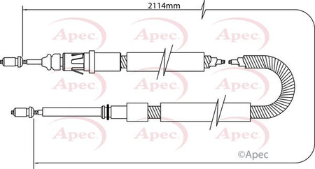 Apec CAB1344 Cable Pull, parking brake - 1
