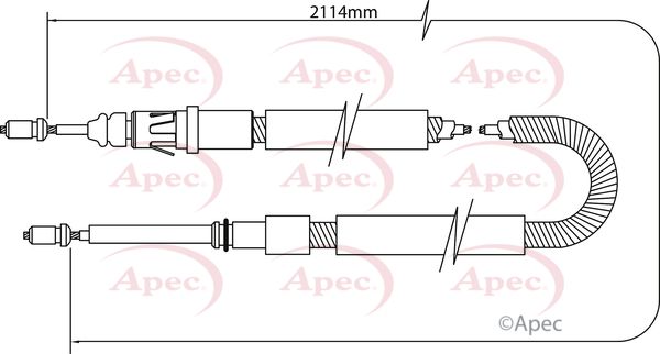 Apec CAB1344 Cable Pull, parking brake - 1