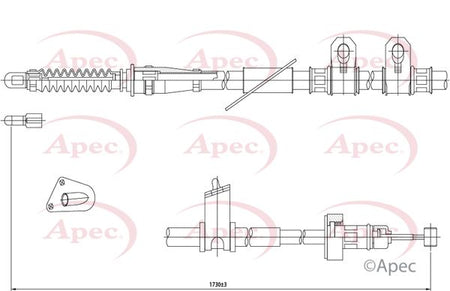 Apec CAB1345 Cable Pull, parking brake - 1