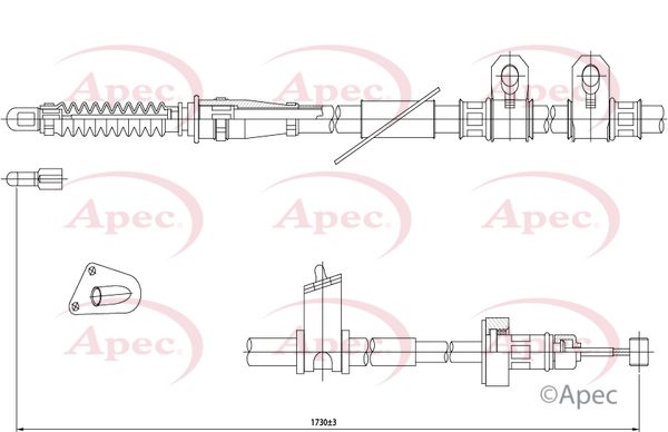 Apec CAB1345 Cable Pull, parking brake - 1