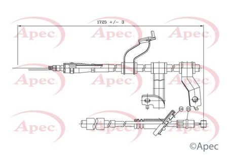 Apec CAB1346 Cable Pull, parking brake - 1