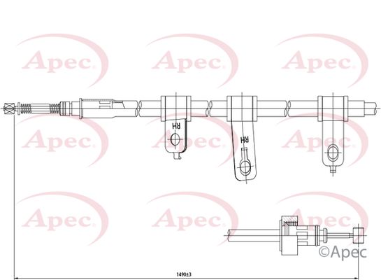 Apec CAB1347 Cable Pull, parking brake - 1